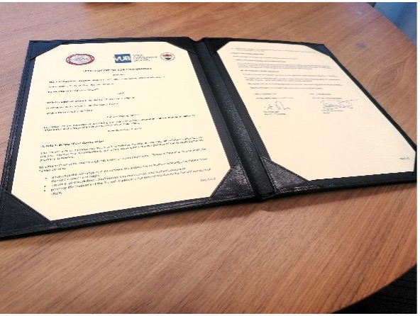 Agreement With The Vrije Universiteit Brussel